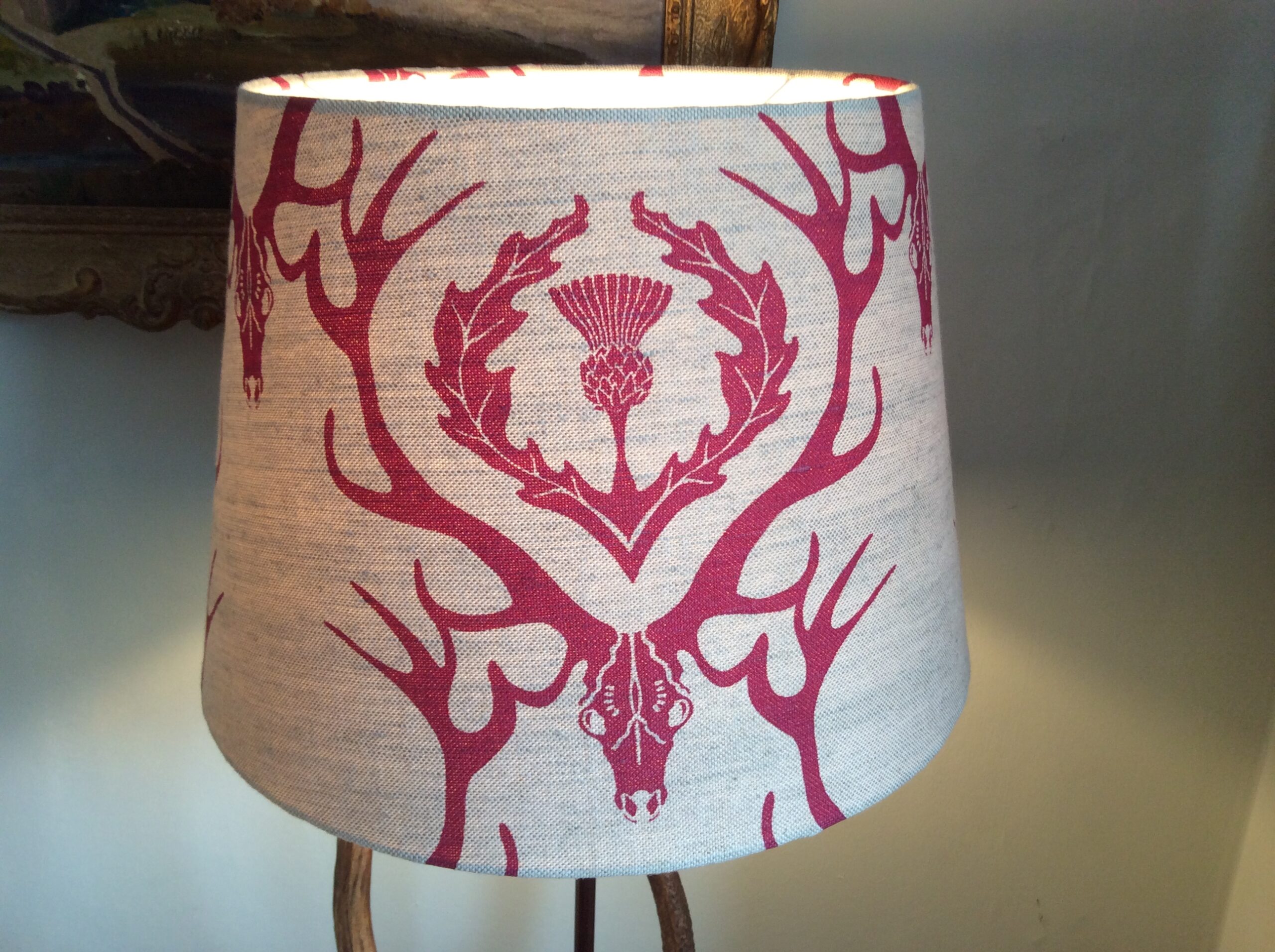Stags Head Drum Lampshade 