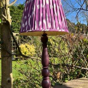 Lilac Pleated Ikat Design with Yellow linen Interior