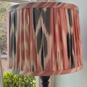 Pink and Light Blue Pleated Ikat Design